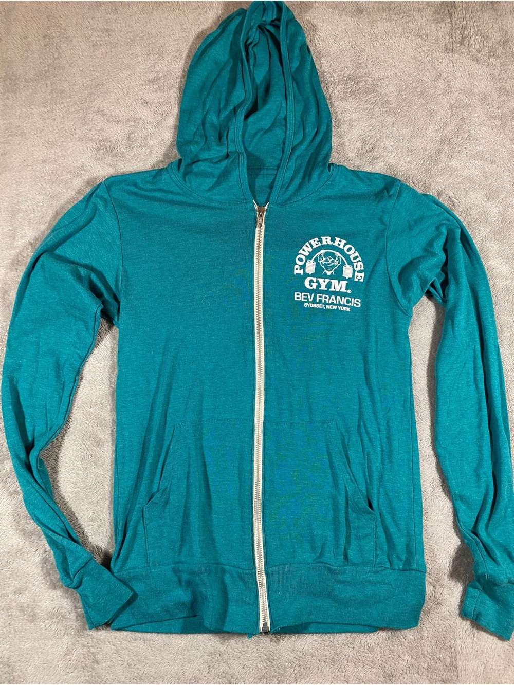 Aknvas Teal Full-Zip Hoodie Jacket